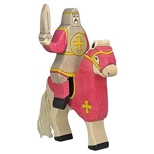 Holztiger 2041140 Figurka rycerza konia Czerwona Holztiger 2041140 Figurka rycerza konia Czerwona