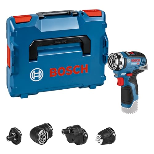 Bosch Professional system 12V: akumulatorowa wiertarko wkrętarka GSR 12V 35 FC (4 wymienne uchwyty FlexiClick, walizka L BOXX) - obrazek 1