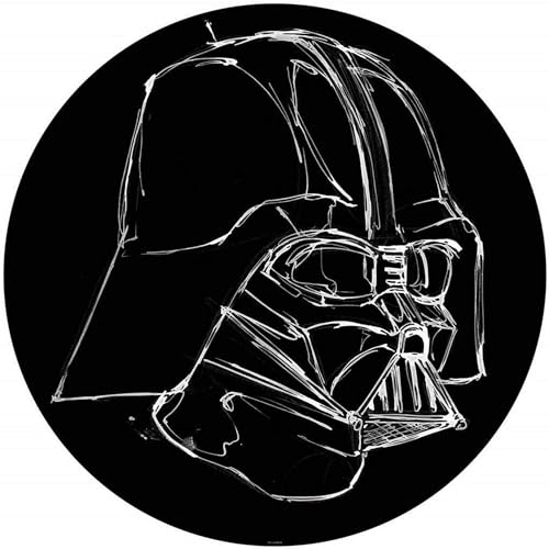 Komar DOT okrągła i samoprzylepna fototapeta z włókniny Star Wars Ink Vader Ø 125 cm pokój dziecięcy, tatuaż ścienny DD1 021 - obrazek 1