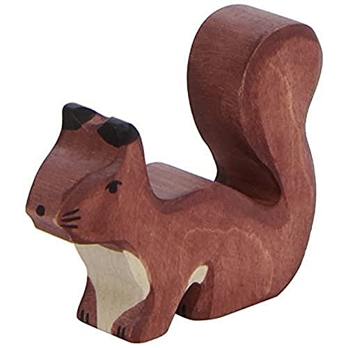 Holztiger 80108 figurka do zabawy stojąca wiewiórka, brązowa - obrazek 1