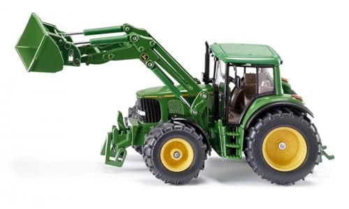siku 3652, John Deere Tractor with front loader, 1:32, Metal/Plastic, Green, Movable Removable driver