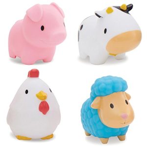 Munchkin Floating Farm Animal Themed Rubber Bath Squirt Toys for Baby Pack of 4 Munchkin Floating Farm Animal Themed Rubber Bath Squirt Toys for Baby Pack of 4