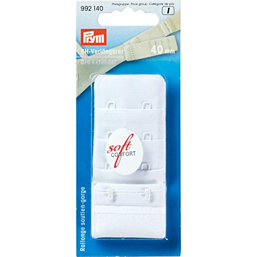 Prym White 3 x 2 Haczyki (40 mm) Bra Extender 1 Sztuk - obrazek 1