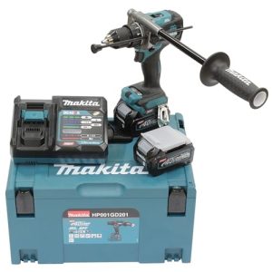 Makita Hp001Gd201 Wiertarko Wkrętarka Udarowa, Czarny/Niebieski, 18.2 x 8.6 27.5 cm; 3 kg Makita Hp001Gd201 Wiertarko Wkrętarka Udarowa, Czarny/Niebieski, 18.2 x 8.6 27.5 cm; 3 kg
