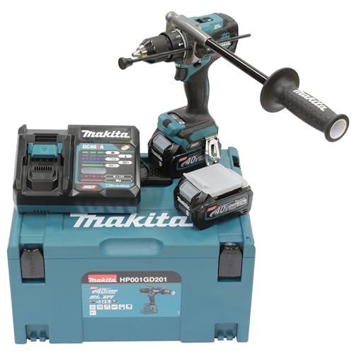 Makita Hp001Gd201 Wiertarko Wkrętarka Udarowa, Czarny/Niebieski, 18.2 x 8.6 27.5 cm; 3 kg - obrazek 1