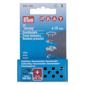 Prym 390106 Bez Szywania Jersey Pierscien Nacisnij Studs Przystawki Laczniki 20 Sztuk, Srednica 10 mm, Srebrna Prym 390106 Bez Szywania Jersey Pierscien Nacisnij Studs Przystawki Laczniki 20 Sztuk, Srednica 10 mm, Srebrna