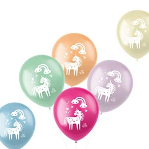 Folat 18673 Balony Unicorns & Rainbows Wielokolorowe 33cm 6 sztuk Folat 18673 Balony Unicorns & Rainbows Wielokolorowe 33cm 6 sztuk