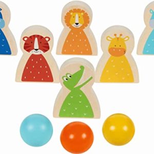 Kegelspiel Wilde Tiere: 6,2 x 8,6 1,5 cm, Holz, 9 Teile, per Set Kegelspiel Wilde Tiere: 6,2 x 8,6 1,5 cm, Holz, 9 Teile, per Set