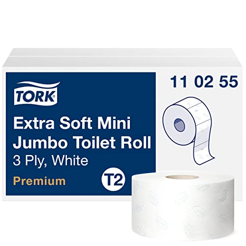 Tork papier toaletowy Jumbo mini biały T2, Premium, 3 zagniecenia, 12 x 120 m, 110255 Tork papier toaletowy Jumbo mini biały T2, Premium, 3 zagniecenia, 12 x 120 m, 110255