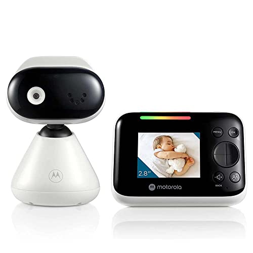Motorola Nursery PIP1200 elektroniczna niania z kamerą, 2,8", 2 drożna komunikacja, temperatura pokojowa, widoczność w nocy na podczerwień, zasięg 300 m, biała/czarna - obrazek 1