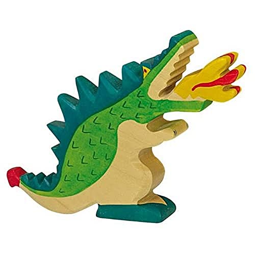 Holztiger Figuryna 80279 Smok Zielony – Ręcznie Malowane Drewno