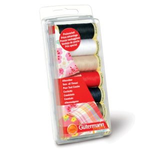 Gutermann Creativ Sew All Zestaw 7 szpul po 100 m, 100% poliester, szycie ręczne i maszynowe, uniwersalne, różne kolory Gutermann Creativ Sew All Zestaw 7 szpul po 100 m, 100% poliester, szycie ręczne i maszynowe, uniwersalne, różne kolory