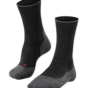 FALKE Mężczyźni Skarpety do wędrówek TK2 Explore Wool Silk M SO Wełna Merynosa przeciw pęcherzom grube 1 Para, Szary (Anthracite Melange 3080), 39 41 FALKE Mężczyźni Skarpety do wędrówek TK2 Explore Wool Silk M SO Wełna Merynosa przeciw pęcherzom grube 1 Para, Szary (Anthracite Melange 3080), 39 41