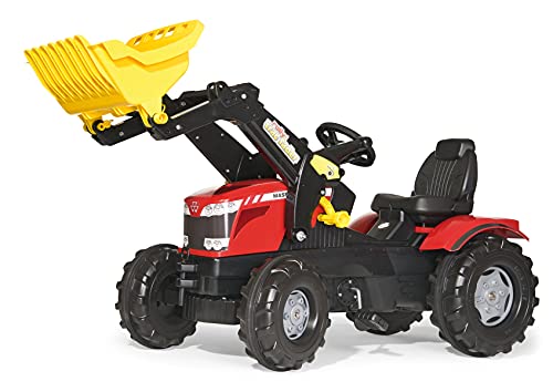 Traktor z napędem na pedały i ładowaczem Massey Ferguson 7726 wiek od 3 lat RollyFarmtrac Rolly Toys R61113