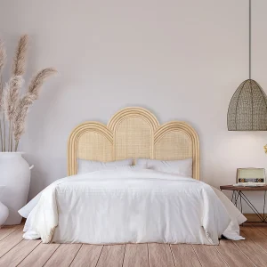 Zagłówek do łóżka 140 cm – Rattan – Naturalny – JAKOBIA 3036596 Zagłówek do łóżka 140 cm – Rattan – Naturalny – JAKOBIA 3036596