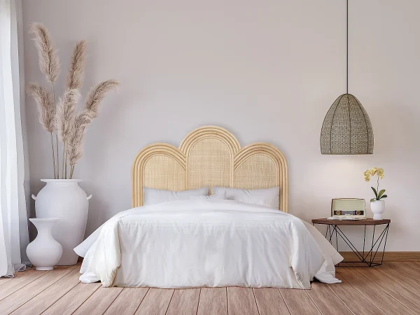 Zagłówek do łóżka 140 cm – Rattan – Naturalny – JAKOBIA 3036596