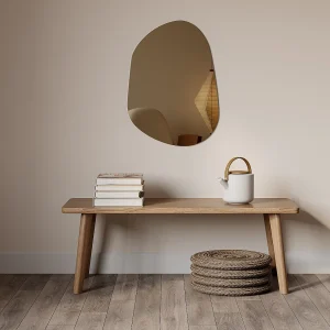 Lustro organiczne z barwionego szkła bez ramy – szer. 50 x wys. 68 cm – GUILINO 2752935 Lustro organiczne z barwionego szkła bez ramy – szer. 50 x wys. 68 cm – GUILINO 2752935