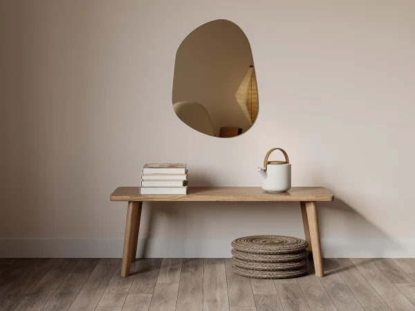 Lustro organiczne z barwionego szkła bez ramy – szer. 50 x wys. 68 cm – GUILINO 2752935 Lustro organiczne z barwionego szkła bez ramy – szer. 50 x wys. 68 cm – GUILINO 2752935