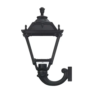 INDURA MEDIUM 4 kinkiet styl klasyczny – wys. 64 cm x szer. 39 cm – E27 42W – ?ywica – IP55 – czarny 3715039