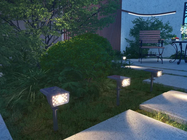 Lampa solarna wbijana w ziemię – 300 lumenów – Czarny – HORSENS 2775191 Lampa solarna wbijana w ziemię – 300 lumenów – Czarny – HORSENS 2775191