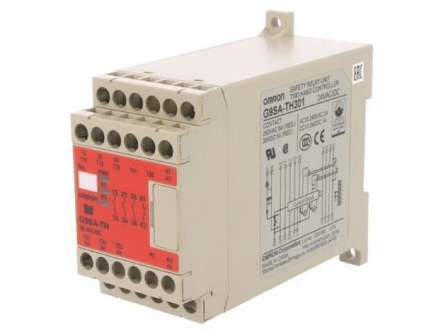 Moduł: przekaźnik bezpieczeństwa, 24VAC, 24VDC, Input: 2, G9SA G9SA‑TH301 24AC/DC - obrazek 1