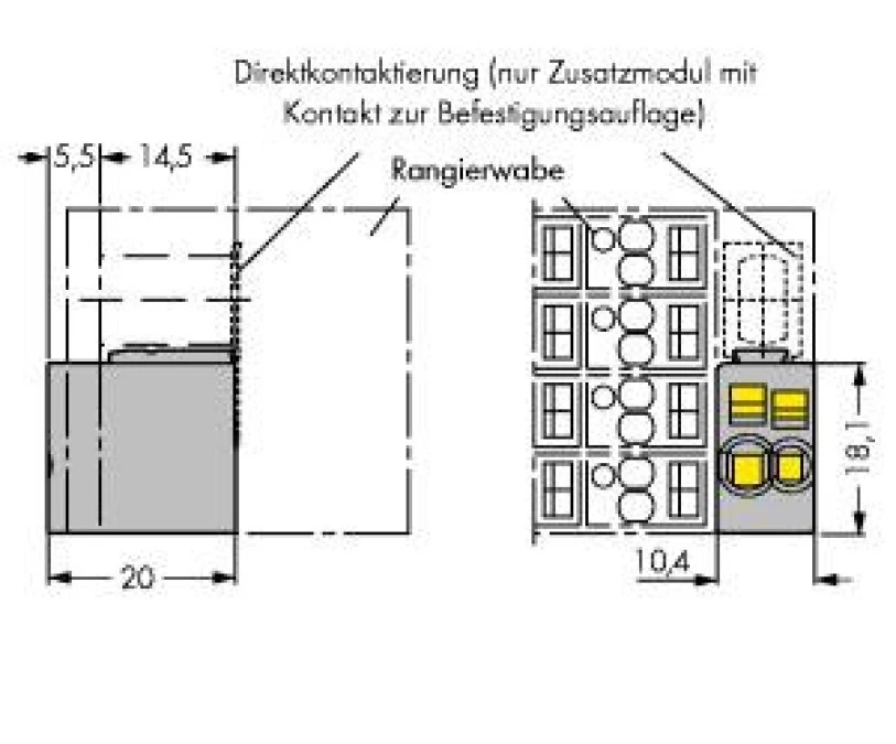 Moduł dodatkowy do krosownic biały 726‑903 /1szt./ - obrazek 3
