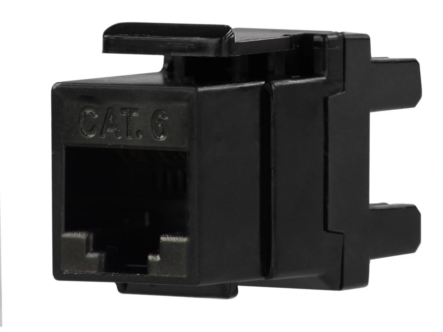 Moduł keystone RJ45 UTP kat.6 nieekranowany tylny montaż czarny NEKU - obrazek 1