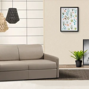 Kanapa 3-osobowa rozkładana typu expres z ekoskóry CALIFE – Taupe – Miejsce do spania 140 cm – Materac 14 cm 129419 Kanapa 3-osobowa rozkładana typu expres z ekoskóry CALIFE – Taupe – Miejsce do spania 140 cm – Materac 14 cm 129419