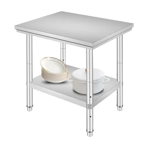 Stół Pracy z Stali Nierdzewnej 60x76x80 cm, 2 Poziomy, do Przygotowania Kuchni z Żywnością i Posiłkami, Hotele, Biura, Szpitale 4083802 Stół Pracy z Stali Nierdzewnej 60x76x80 cm, 2 Poziomy, do Przygotowania Kuchni z Żywnością i Posiłkami, Hotele, Biura, Szpitale 4083802