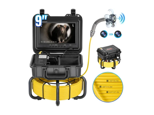 Kamera SucceBuy Kamera Kanalizacyjna, Długość 165 stóp/50 m, Samopoziomująca Kamera do Kanalizacji z Ekranem 9″ i 36-krotnym Zoomem. 4104664 Kamera SucceBuy Kamera Kanalizacyjna, Długość 165 stóp/50 m, Samopoziomująca Kamera do Kanalizacji z Ekranem 9″ i 36-krotnym Zoomem. 4104664