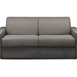 Kanapa 3-osobowa typu express – Antracytowy – Wymiary miejsca do spania: 140 cm – Materac 14 cm z pamięcią kształtu – CALITO 130127