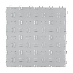 Interlocking Garage Tiles, SucceBuy Interlocking Garage Tiles 25-pak, 30.5×30.5 cm Srebrne 4156691 Interlocking Garage Tiles, SucceBuy Interlocking Garage Tiles 25-pak, 30.5×30.5 cm Srebrne 4156691