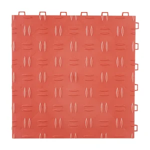 Interlocking Garage Tiles, SucceBuy Interlocking Garage Tiles 50 Sztuk, 30.5×30.5 cm Czerwony 4156693