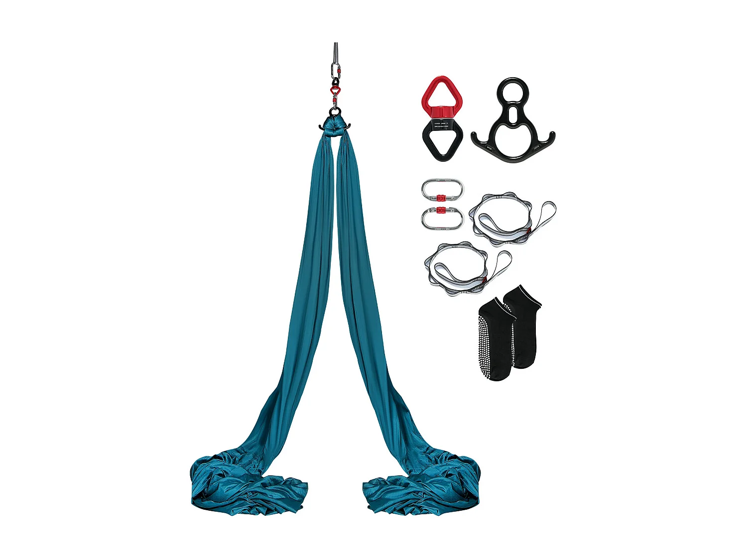 Hammock Yoga SucceBuy 8,7 m, Hammock Trapéz do Inwersji, z Siateczki Lotniczej, Zielony 4190513 - obrazek 1