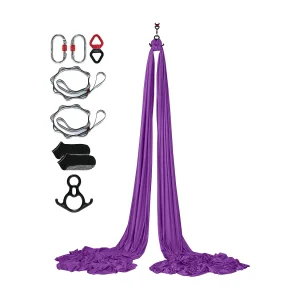 Hammock Yoga SucceBuy 8,7 m, Hammock Trapéz Inwersji Fly, z Siateczki Lotniczej, Fioletowy 4190515 Hammock Yoga SucceBuy 8,7 m, Hammock Trapéz Inwersji Fly, z Siateczki Lotniczej, Fioletowy 4190515