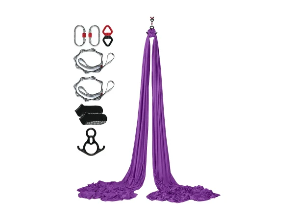 Hammock Yoga SucceBuy 8,7 m, Hammock Trapéz Inwersji Fly, z Siateczki Lotniczej, Fioletowy 4190515 Hammock Yoga SucceBuy 8,7 m, Hammock Trapéz Inwersji Fly, z Siateczki Lotniczej, Fioletowy 4190515
