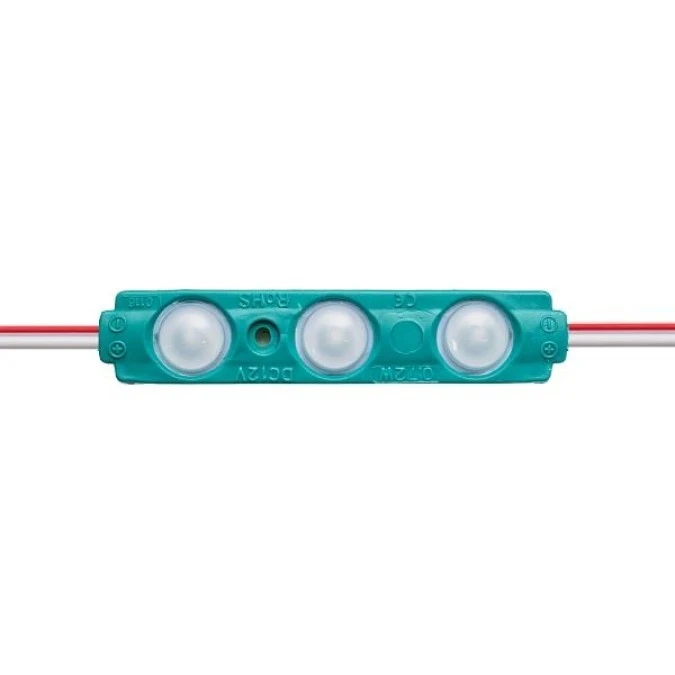 Moduł 160st 3 led 2835 0,72W zielony 12VDC