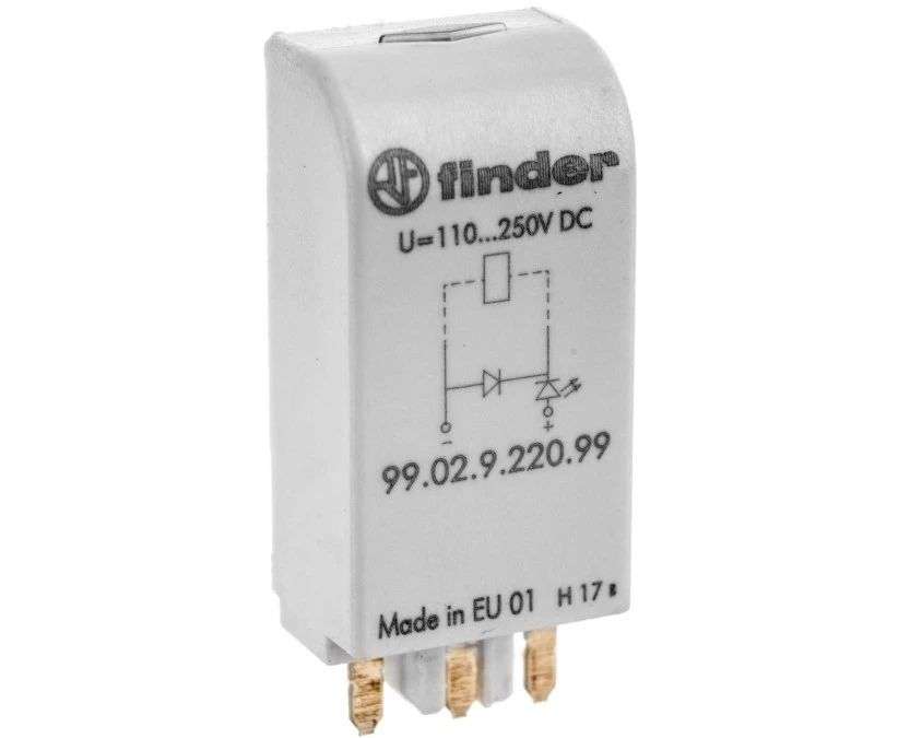 Moduł EMC LED zielony + dioda 110‑220V DC polaryzacja A1+ 99.02.9.220.99 - obrazek 1
