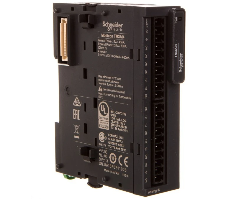 Moduł 4‑wejścia analogowe Modicon TM3‑4 TM3AI4 - obrazek 1