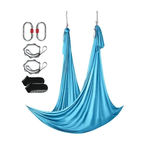 Hamak Powietrzny Do Jogi SucceBuy 5,5 Metra, Nylon, Niebieski, Kompletny Zestaw Do Fitnessu 4194120 Hamak Powietrzny Do Jogi SucceBuy 5,5 Metra, Nylon, Niebieski, Kompletny Zestaw Do Fitnessu 4194120