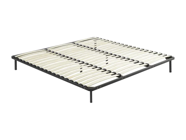 Stelaż z listewkami 200 x 200 cm – 3 x 19 listewek – Z nóżkami – Czarny – KALISTA marki YSMÉE 4198587 Stelaż z listewkami 200 x 200 cm – 3 x 19 listewek – Z nóżkami – Czarny – KALISTA marki YSMÉE 4198587