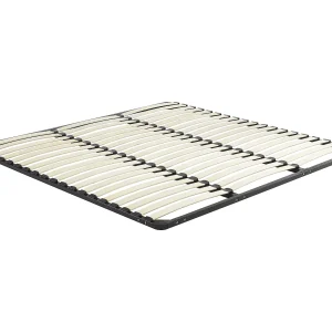 Stelaż z listewkami 200 x 200 cm – 3 x 19 listewek – Bez nóżek – Czarny – KALISTA marki YSMÉE 3782494 Stelaż z listewkami 200 x 200 cm – 3 x 19 listewek – Bez nóżek – Czarny – KALISTA marki YSMÉE 3782494