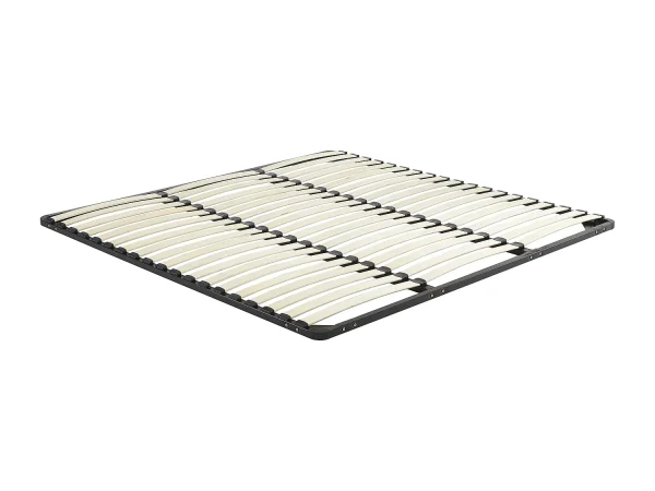 Stelaż z listewkami 200 x 200 cm – 3 x 19 listewek – Bez nóżek – Czarny – KALISTA marki YSMÉE 3782494 Stelaż z listewkami 200 x 200 cm – 3 x 19 listewek – Bez nóżek – Czarny – KALISTA marki YSMÉE 3782494