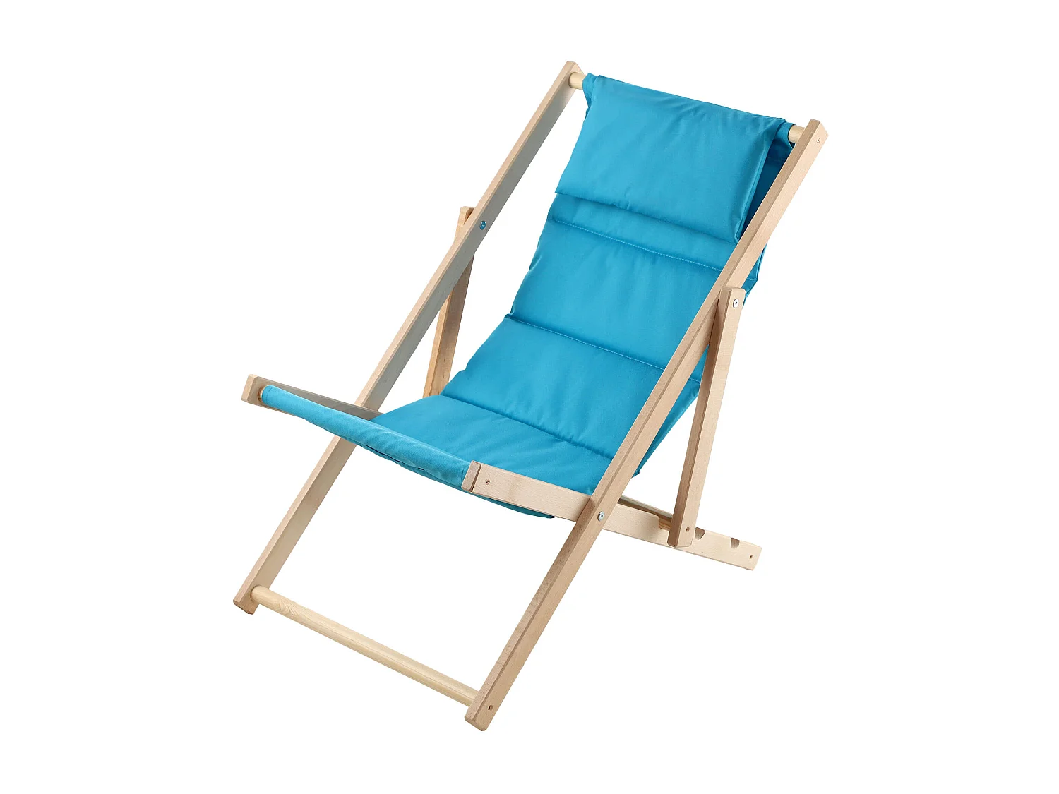 KADAX Leżak plażowy z poduszką Troia, niebieski 4201261 - obrazek 1