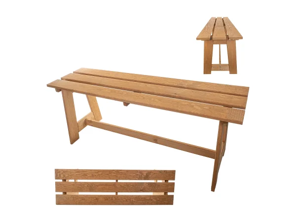 KADAX Ławka prosta Motte 119 x 35 cm złoty dąb 4201348
