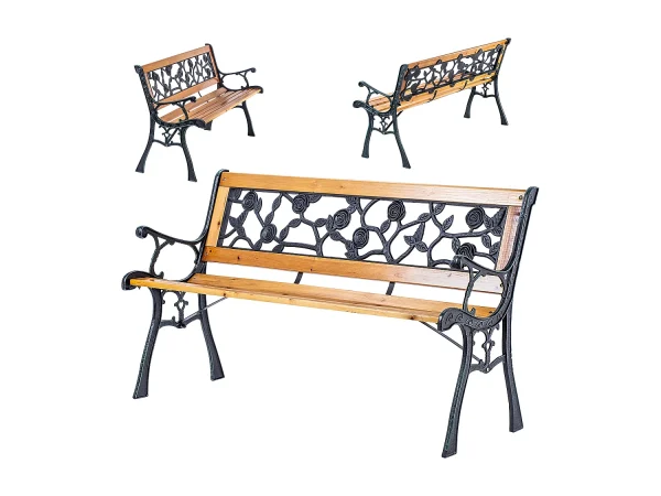 KADAX Ławka ogrodowa Sables drewniana 122x53x73cm 4201350 KADAX Ławka ogrodowa Sables drewniana 122x53x73cm 4201350