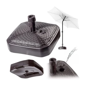 KADAX Podstawa pod parasol ogrodowy Solero rattan kwadrat brąz 4201377 KADAX Podstawa pod parasol ogrodowy Solero rattan kwadrat brąz 4201377