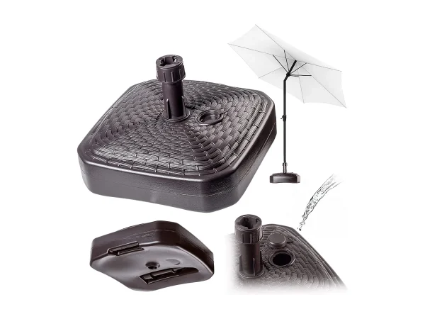 KADAX Podstawa pod parasol ogrodowy Solero rattan kwadrat brąz 4201377 KADAX Podstawa pod parasol ogrodowy Solero rattan kwadrat brąz 4201377