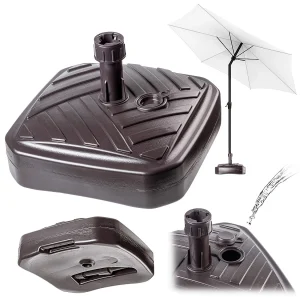 KADAX Podstawa pod parasol ogrodowy Solero w paski kwadrat brąz 4201382 KADAX Podstawa pod parasol ogrodowy Solero w paski kwadrat brąz 4201382