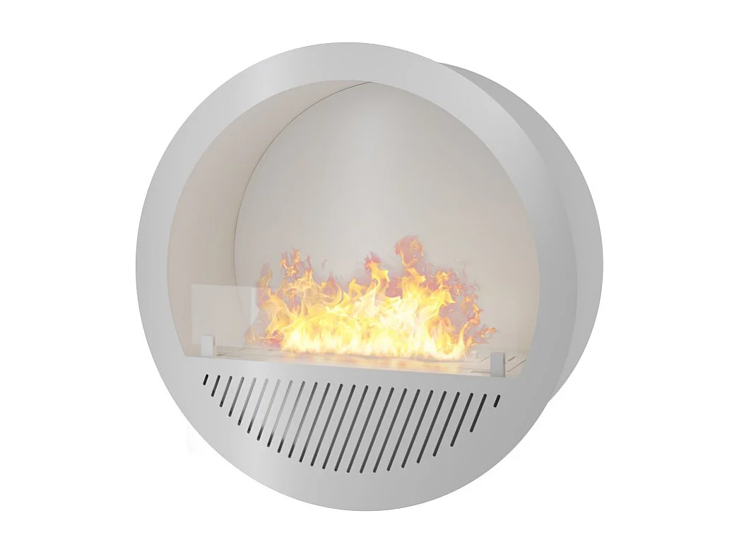 Biokominek ścienny Incyrcle Inside do zabudowy - okrągły, 70 cm, biały 4215384 - obrazek 1